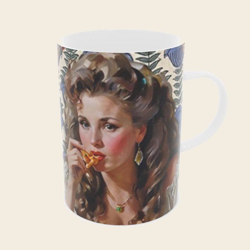 Donut bone china mug