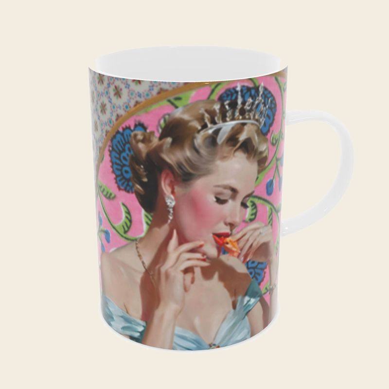 Shrimp bone china mug