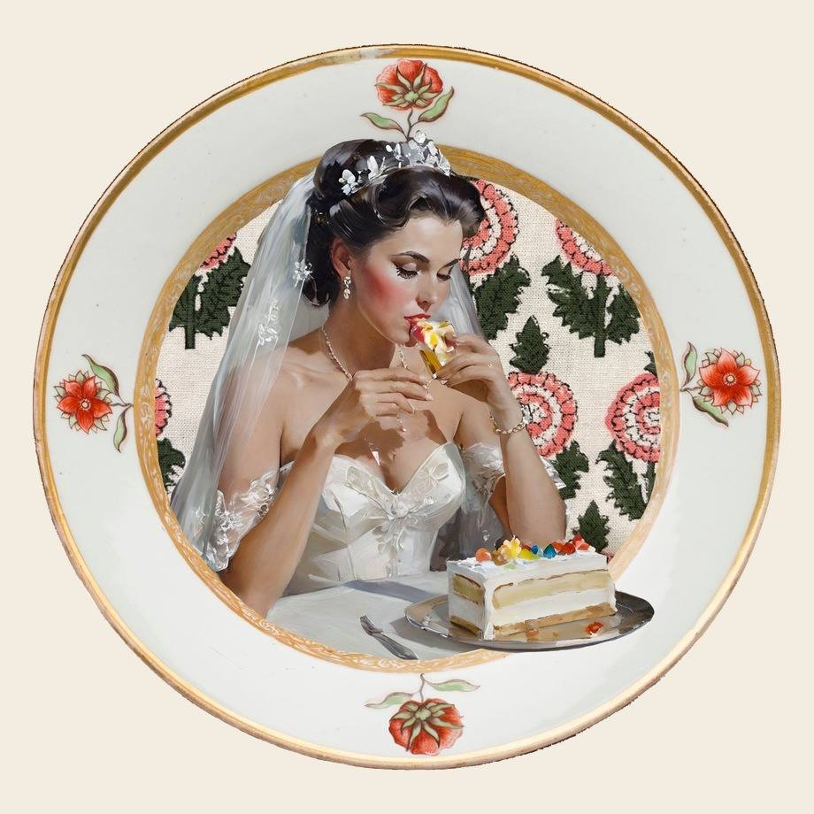 Bride bone china plate