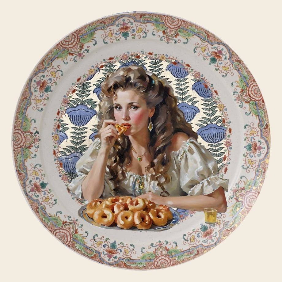 Donuts bone china plate